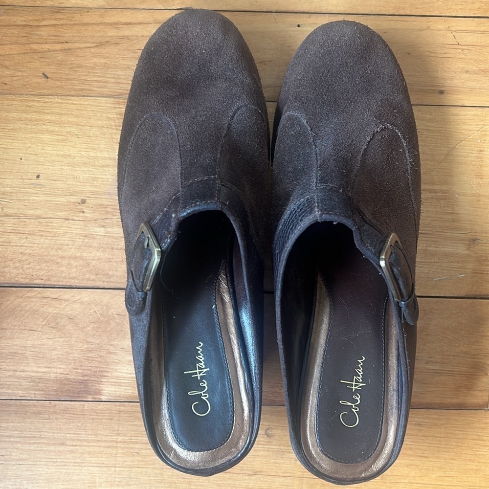 Cole Haan Women's Brown Suede Clogs Size 10B - Picture 4 of 6